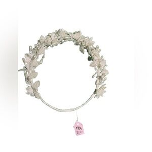 RM White Bridal Wedding Flower Girl Communion Wreath Halo Tiara